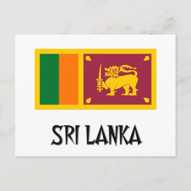 Cartão Postal Bandeira do Sri Lanka (Frente)