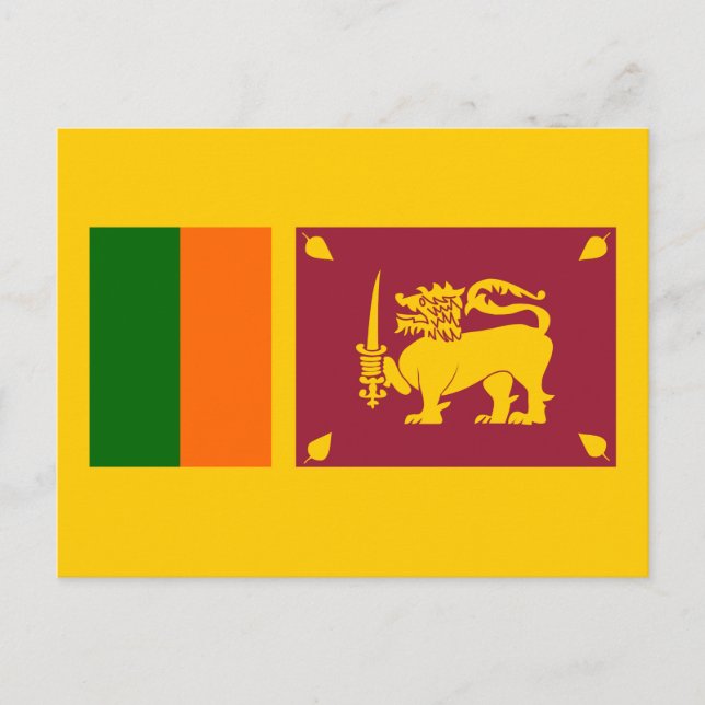 Cartão Postal Bandeira do Sri Lanka (Frente)