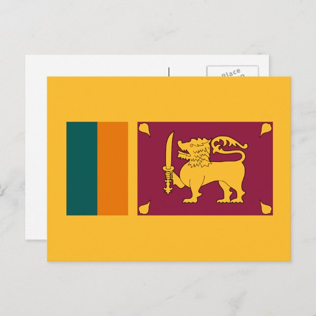 Cartão Postal Bandeira do Sri Lanka, Bandeira do Sri Lanka (Frente/Verso)