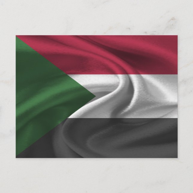 Cartão Postal Bandeira do Sudão (Frente)