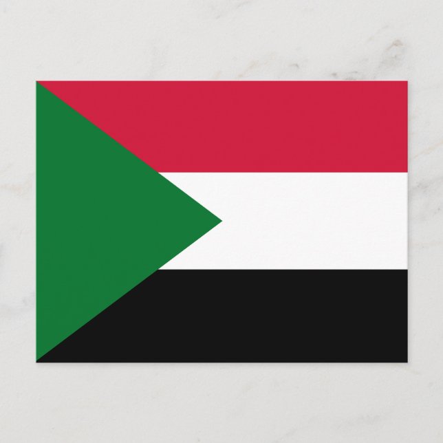 Cartão Postal Bandeira do Sudão (Frente)