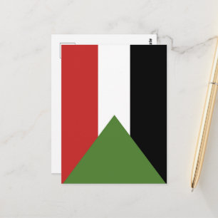 Cartão Postal bandeira do Sudão