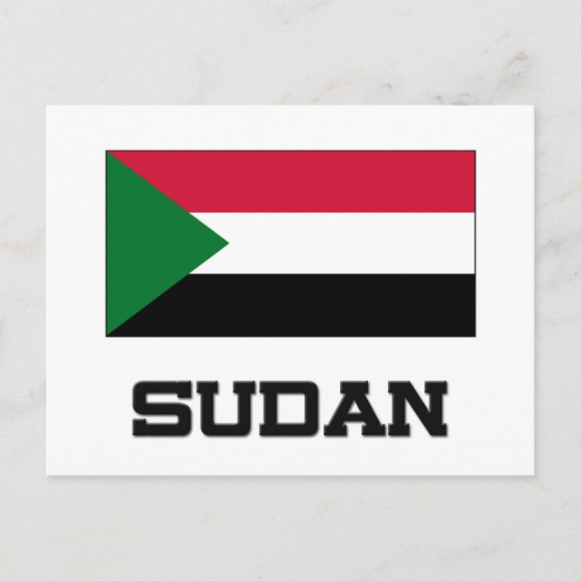 Cartão Postal Bandeira do Sudão (Frente)
