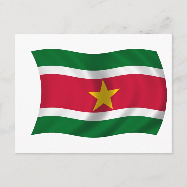 Cartão Postal Bandeira do Suriname (Frente)