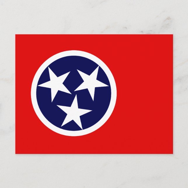 CARTÃO POSTAL BANDEIRA DO TENNESSEE (Frente)