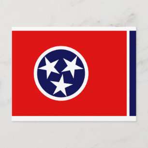 CARTÃO POSTAL BANDEIRA DO TENNESSEE