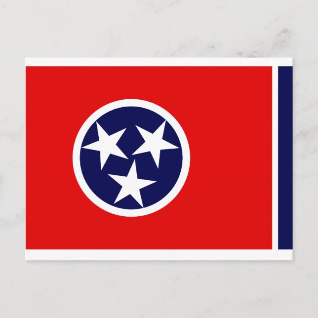 CARTÃO POSTAL BANDEIRA DO TENNESSEE (Frente)