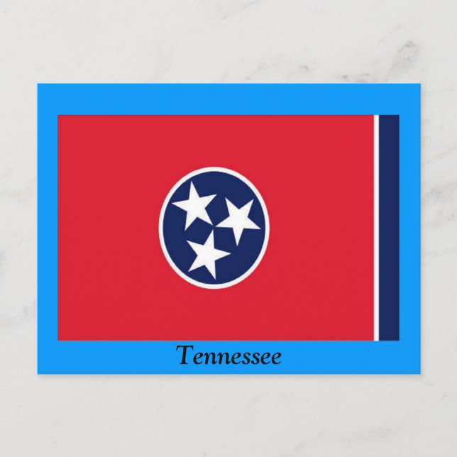 Cartão Postal Bandeira do Tennessee (Frente)