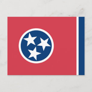 Cartão Postal Bandeira do Tennessee, EUA