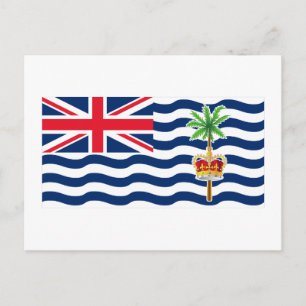Cartão Postal Bandeira do Território Britânico do Oceano Índi