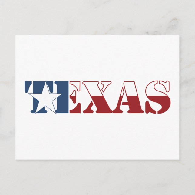 Cartão Postal Bandeira do Texas (Frente)
