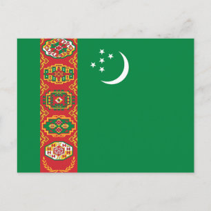 Cartão Postal Bandeira do Turcomenistão