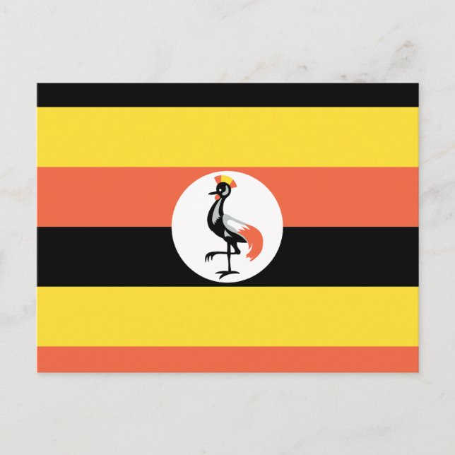 Cartão Postal Bandeira do Uganda (Frente)