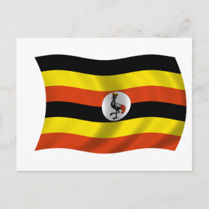 Cartão Postal Bandeira do Uganda