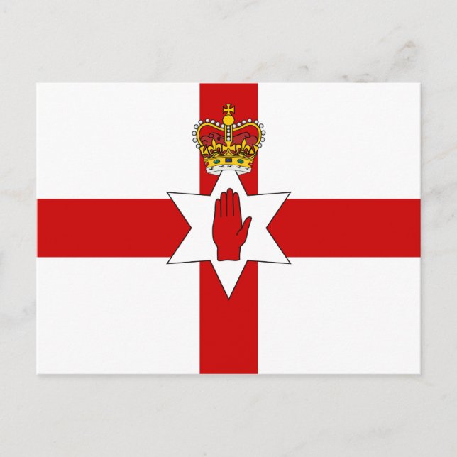 Cartão Postal Bandeira do Ulster Norte Irlanda (Frente)