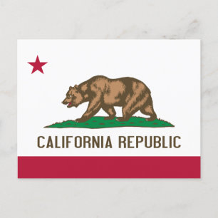 Cartão Postal Bandeira do Urso da República da Califórnia: Calif