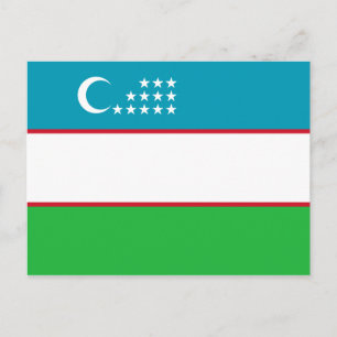 Cartão Postal Bandeira do Uzbequistão