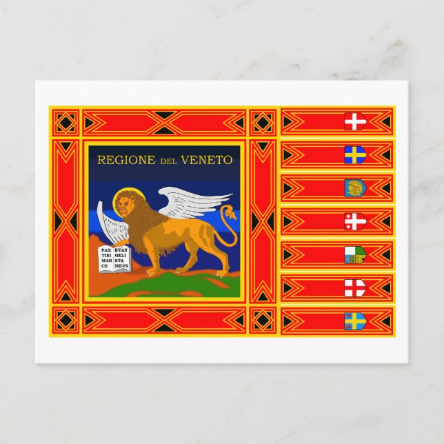 Cartão Postal Bandeira do Vêneto (Frente)