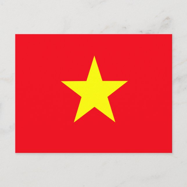 Cartão Postal Bandeira do Vietname (Frente)