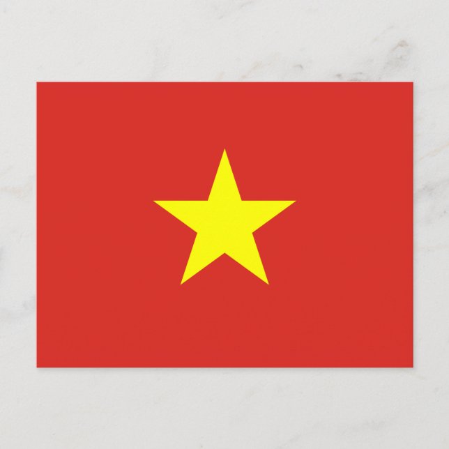 Cartão Postal Bandeira do Vietname (Frente)