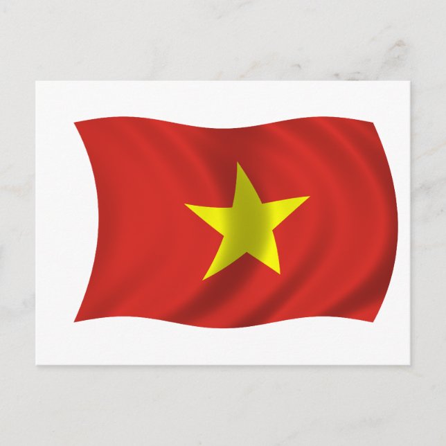Cartão Postal Bandeira do Vietname (Frente)