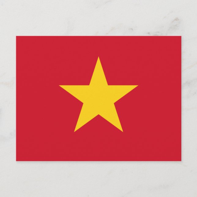 Cartão Postal bandeira do vietname (Frente)