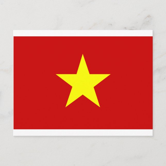 Cartão Postal Bandeira do Vietname (Frente)