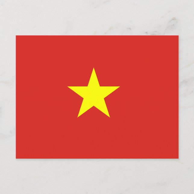 Cartão Postal bandeira do Vietname (Frente)