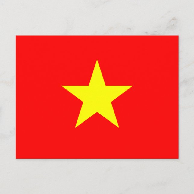 Cartão Postal Bandeira do Vietname (Frente)