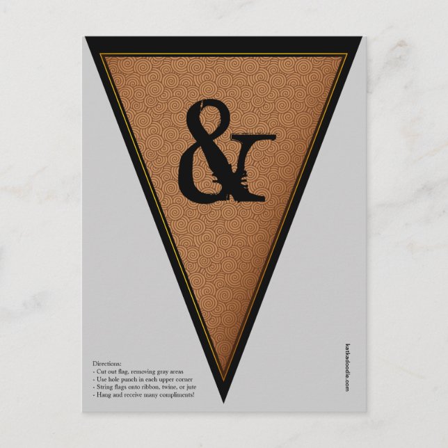 Cartão Postal Bandeira do Vintage Gothic Halloween (Frente)