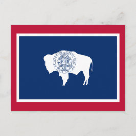 Cartão Postal Bandeira do Wyoming