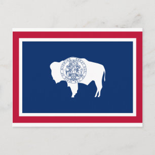 Cartão Postal Bandeira do Wyoming