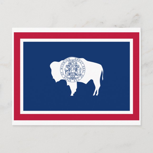 Cartão Postal Bandeira do Wyoming (Frente)