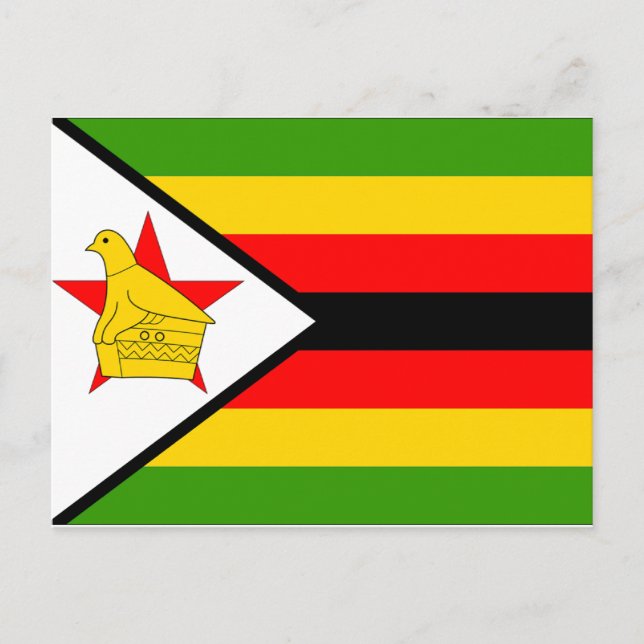 Cartão Postal Bandeira do Zimbabué (Frente)