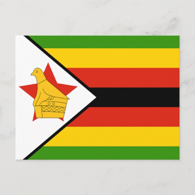 Cartão Postal Bandeira do Zimbabué (Frente)