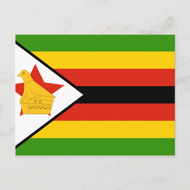 Cartão Postal Bandeira do Zimbabué (Frente)