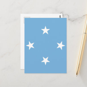 Cartão Postal Bandeira dos Estados Federados da Micronésia