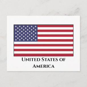 Cartão Postal Bandeira dos Estados Unidos