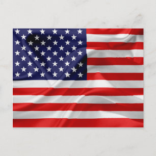 Cartão Postal Bandeira dos Estados Unidos da América