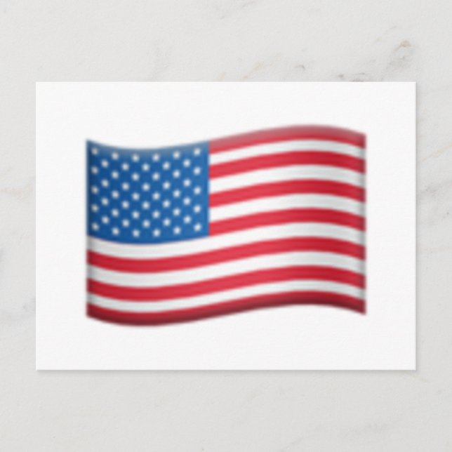 Cartão Postal bandeira dos Estados Unidos - Emoji (Frente)