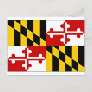 Cartão Postal Bandeira dos Estados Unidos Maryland