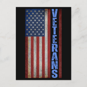 CARTÃO POSTAL BANDEIRA DOS EUA DOS VETERANOS 4 DE JULHO
