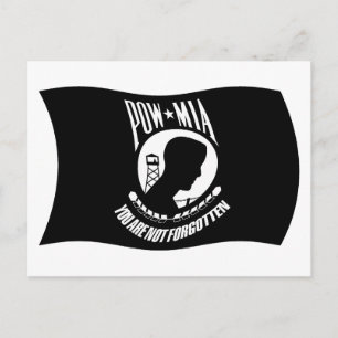 Cartão Postal Bandeira dos Prisioneiros de Guerra e Desaparecido