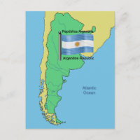 Bandeira e Mapa da Argentina