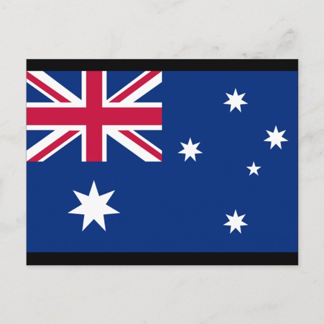 Cartão Postal Bandeira e significado australianos (Frente)