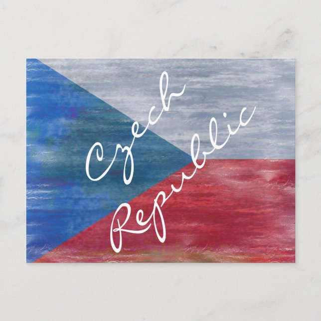 Cartão Postal Bandeira em perigo da República Checa (Frente)