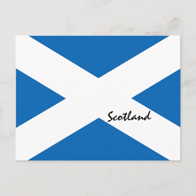 Cartão Postal Bandeira escocesa & Scotland Land Patriots /despor (Frente)