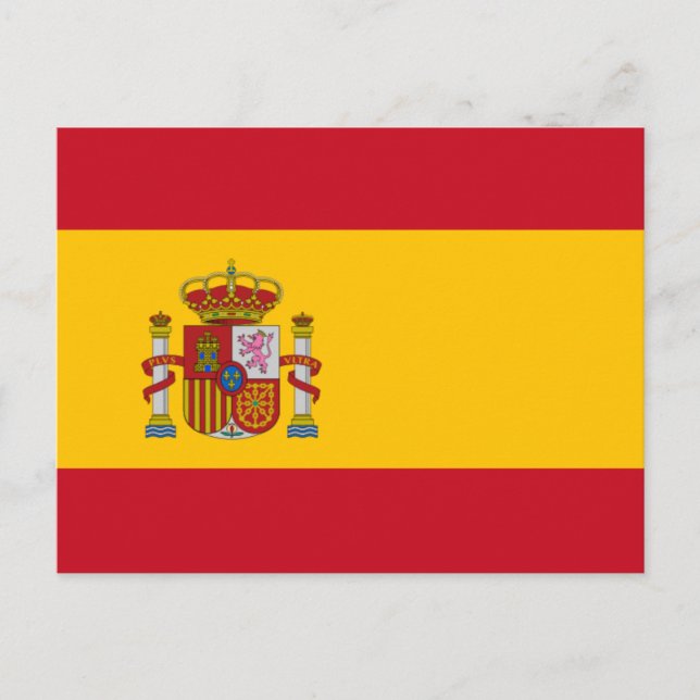 Cartão Postal Bandeira espanhola (Frente)