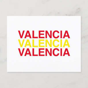 Cartão Postal Bandeira espanhola VALENCIA