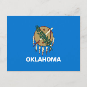 Cartão Postal Bandeira Estadual de Oklahoma